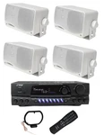 Pyle PLMR24 3.5" 200W Outdoor Speakers 4PK & PT260A Stereo Theater Receiver New. Price: $179.99.