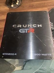 Crunch GTR1200.4 1200W Car Amplifer For Speakers Used. Price: $150.00.
