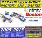 2005-2010 Chrysler 300 For Premium Sound Infinity/boston/alpine Oem Amp Adapter New. Price: $129.99.
