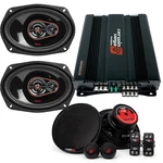 Cerwin Vega 4 Channel Amp & 6.5" Component 6X9" 3-WAY Car Speakers Upgrade New. Price: $360.99.